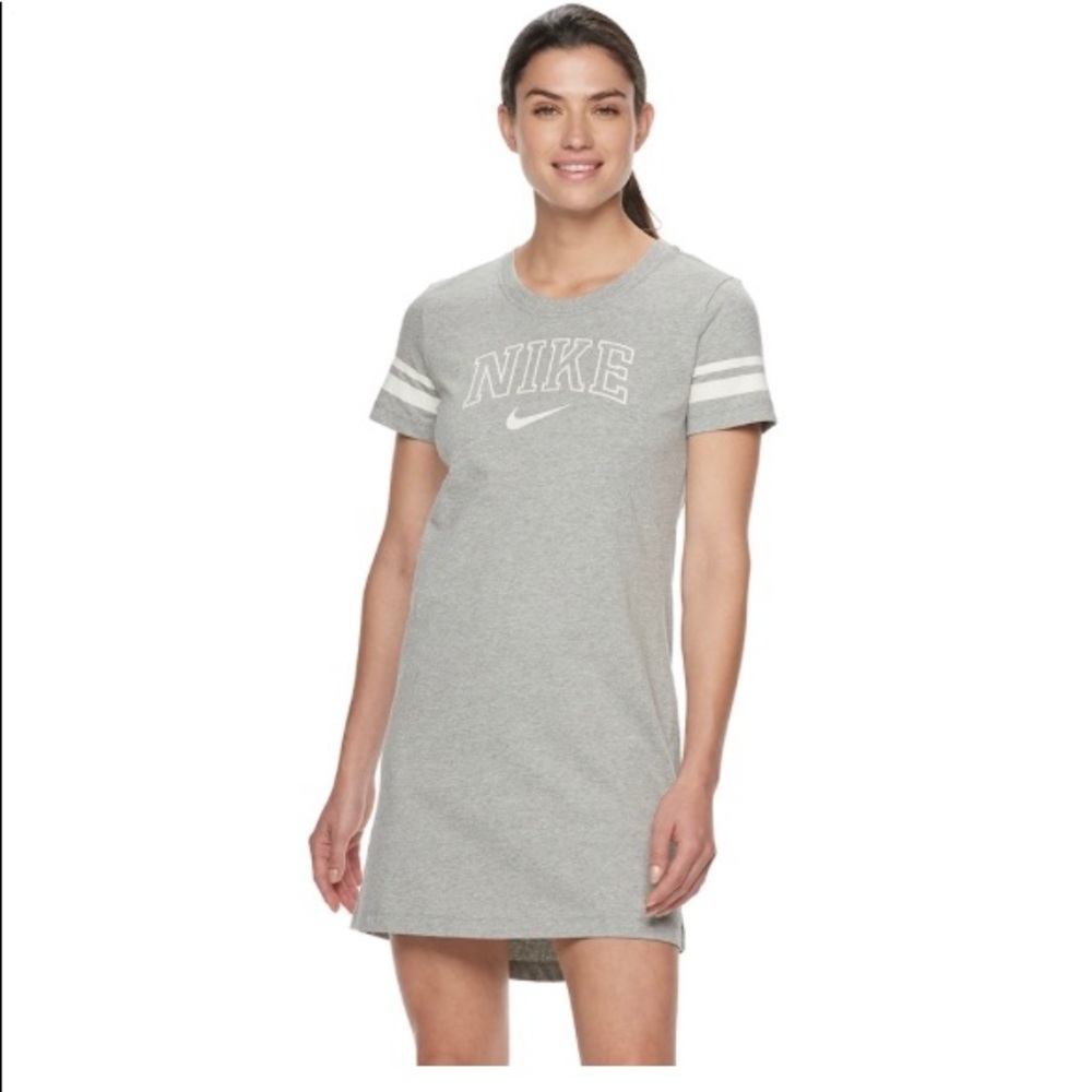 Nike Short Sleeve Sheath Dress-Grey-Sz.XL